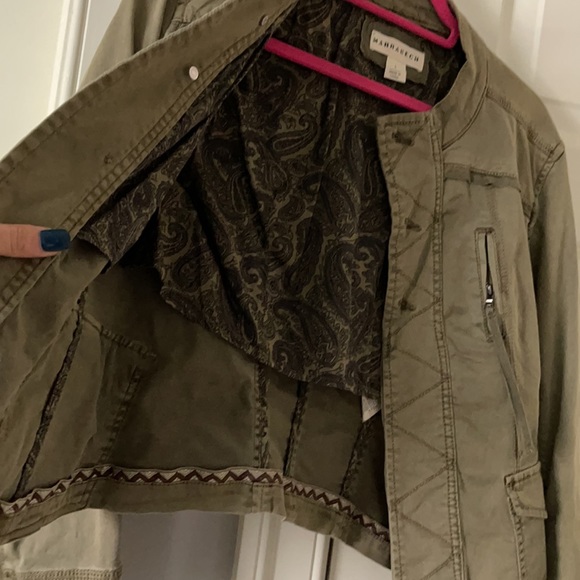 NWOT unique Army Green Anthropology Jacket - Picture 3 of 13